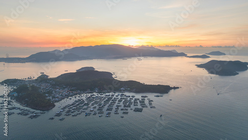 April 30, 2024: panoramic view of Tri Nguyen island, Nha Trang city, Khanh Hoa province, Vietnam photo