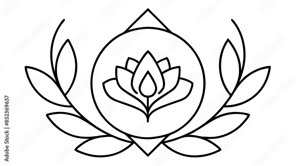 The corporate identity of a spa salon cosmetics brand is represented by a logo featuring a gorgeous flower, reflecting a sense of beauty and luxury. The corporate identity of a spa salon cosmetics brand is represented by a logo featuring a gorgeous flower, reflecting a sense of beauty and luxury.