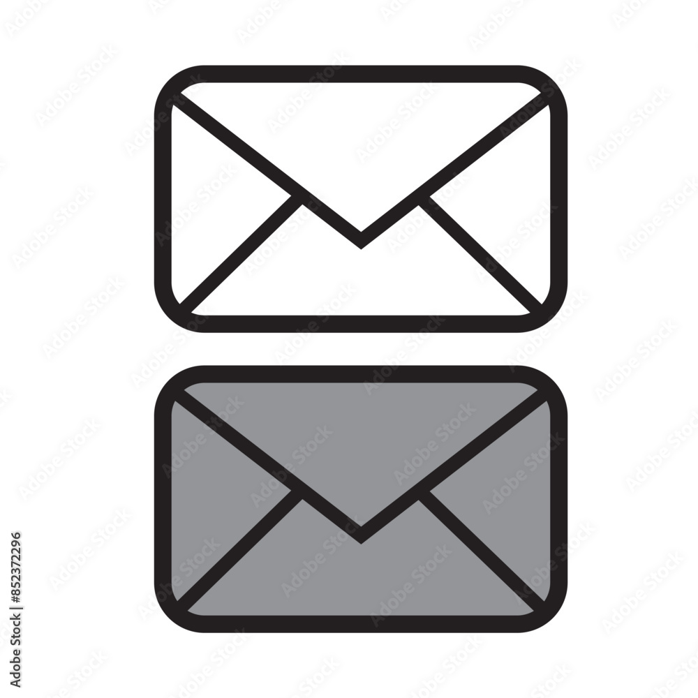 a vector email icon with 2 options a vector email icon with 2 options