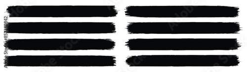 Set of grunge brush paint, ink brush strokes. brush collection isolated on white background. Trendy brush stroke for black ink paint, dirt banner, design and dirty texure