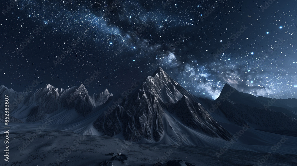Enchanting Starry Night in the Mountains Background Enchanting Starry Night in the Mountains Background