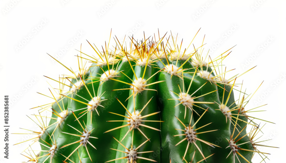 green cactus with thorns isolated on white background green cactus with thorns isolated on white background