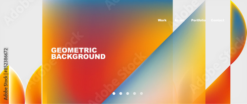 Colorful gradients with abstract geometric shapes. Vector Illustration For Wallpaper, Banner, Background, Card, Book Illustration, landing page