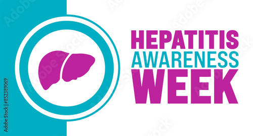hepatitis awareness week background template. Holiday concept. Use a background, banner, placard, card, and poster design template with text inscription and standard color. vector illustration.