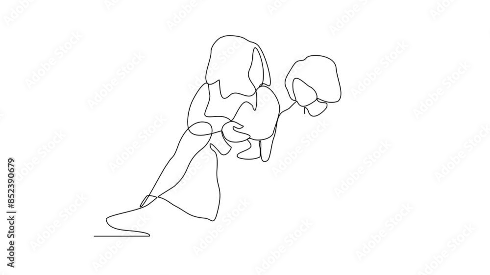 Animated self drawing of parents playing with their children vector design illustration. Family activities bring joy, strengthen bonds, and create cherished design in simple linear continuous video. Animated self drawing of parents playing with their children vector design illustration. Family activities bring joy, strengthen bonds, and create cherished design in simple linear continuous video.