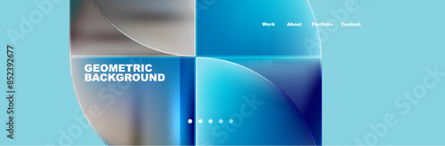 Circle triangle geometric web site page template. Vector Illustration For Wallpaper, Banner, Background, Card, Book Illustration, landing page