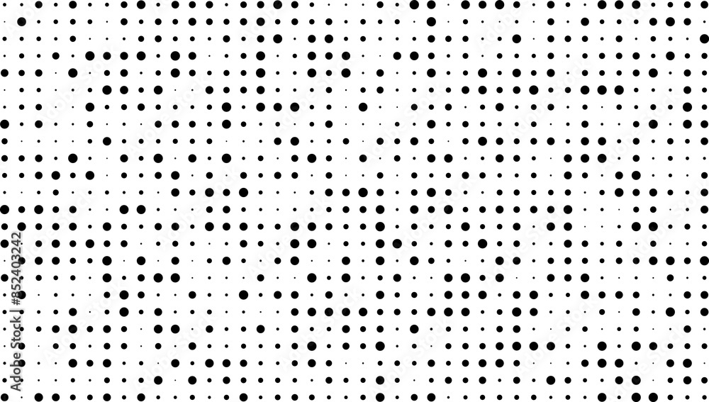 Black random dots on white background