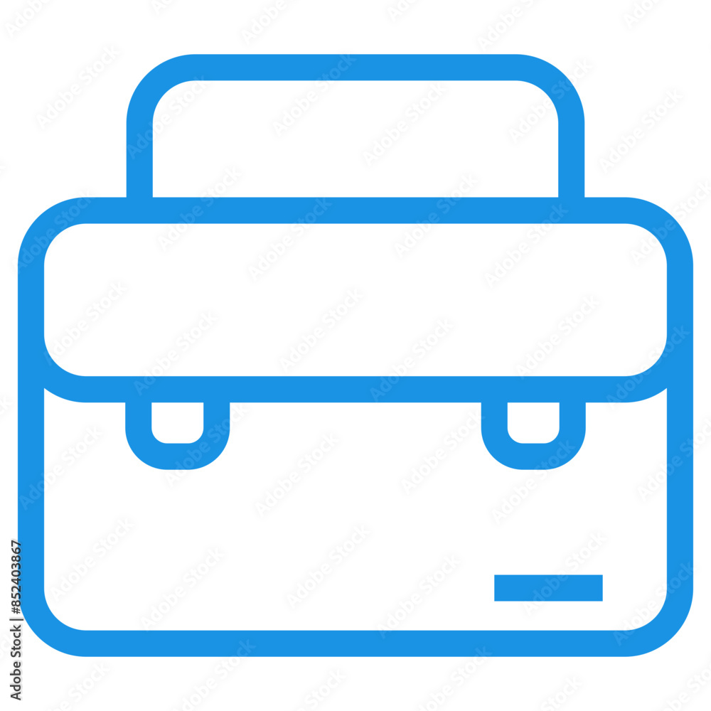 Briefcase icon with blue line design Briefcase icon with blue line design