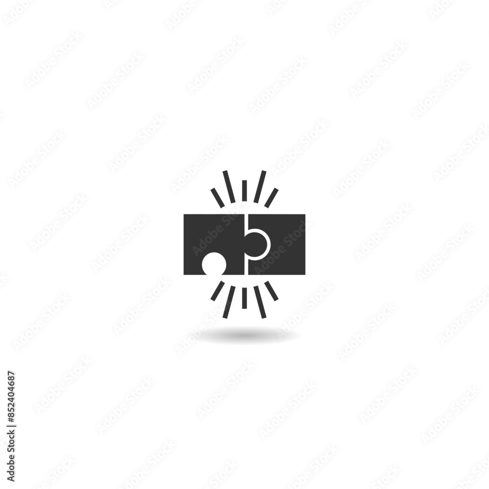 Puzzle compatible icon with shadow Puzzle compatible icon with shadow