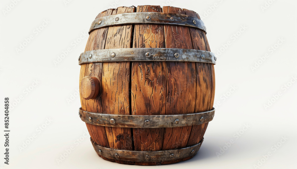 old wooden barrel isolated on white background old wooden barrel isolated on white background