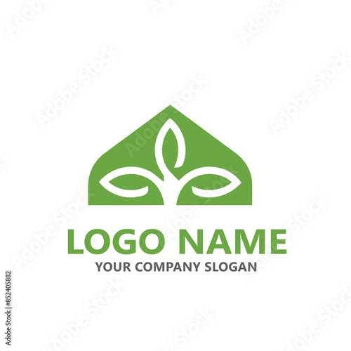  leaf logo design ready vector template