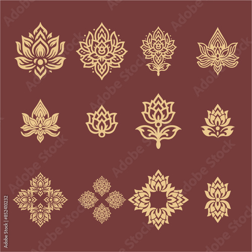 thai flower.traditional Thai flower ornamnet decoration