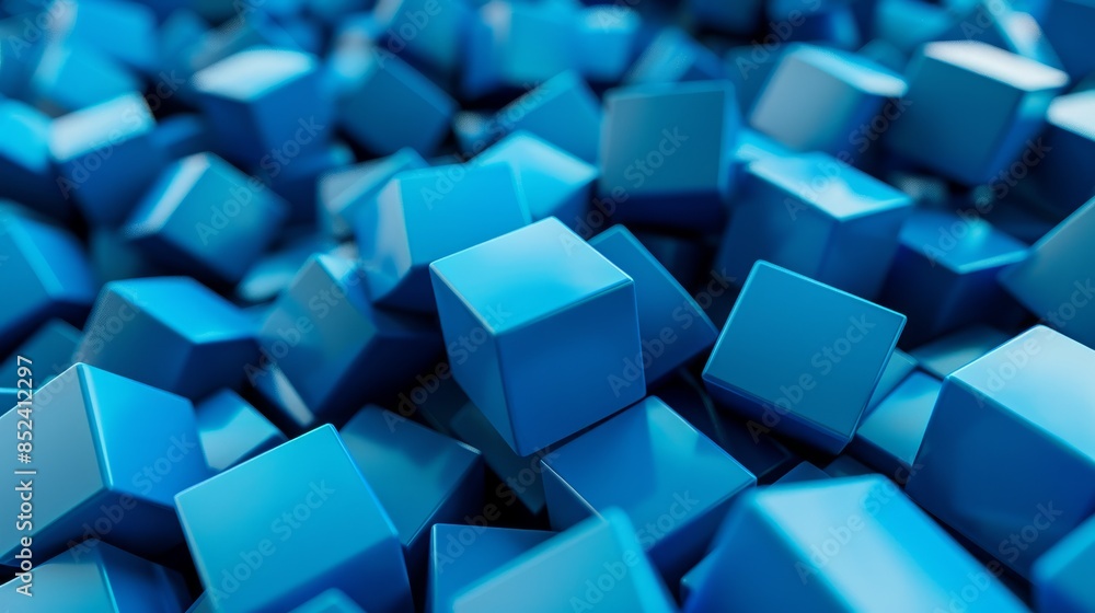 Blue Cube Abstract Background. Blue Cube Abstract Background.