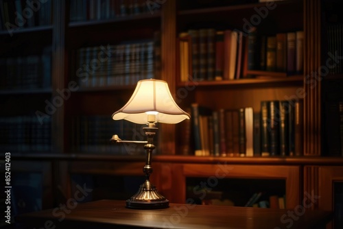 lamp on the table