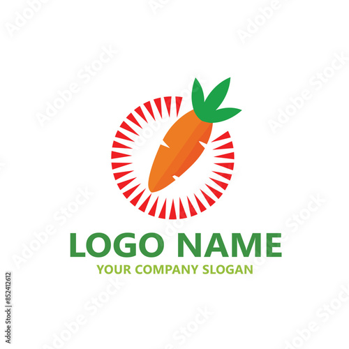 organic fruits and vegetables  logo vector