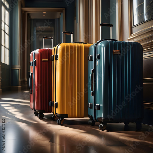 Grand Voyage: Elegant Luggage Set Poised for Travel