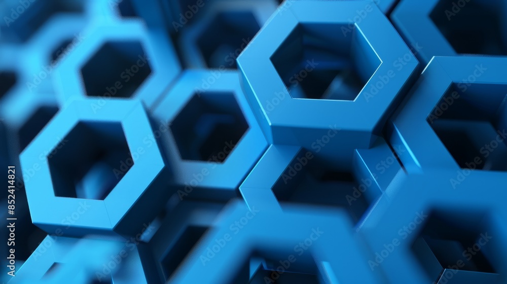 Abstract Blue Hexagon Pattern. Abstract Blue Hexagon Pattern.
