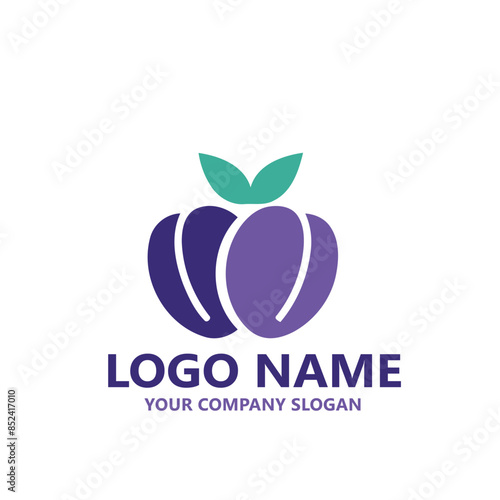 organic fruits and vegetables  logo vector