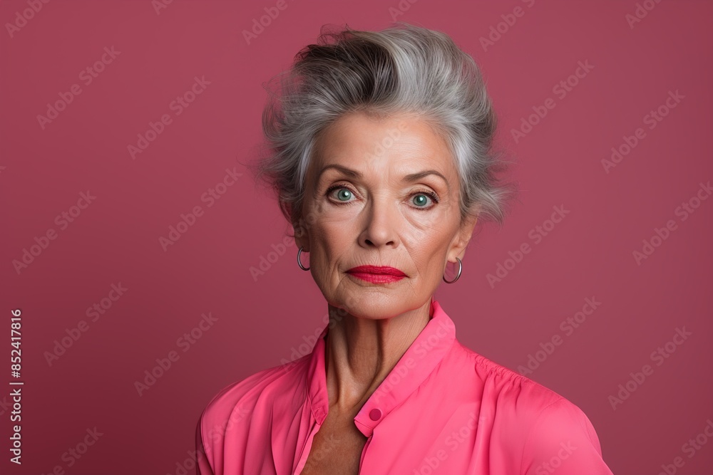A woman with gray hair A woman with gray hair