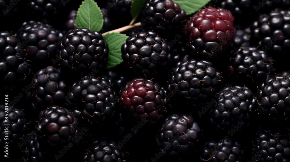Blackberries as background, top view Blackberries as background, top view