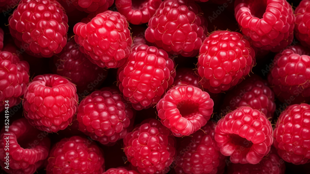 Raspberries as background, top view Raspberries as background, top view