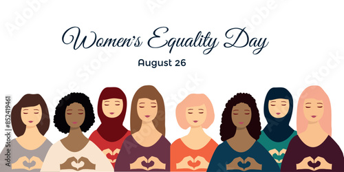 equality day banner. 26 august. vector illustration