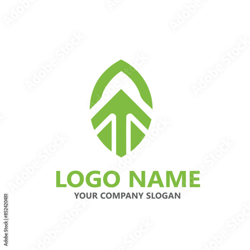 leaf vector logo template 