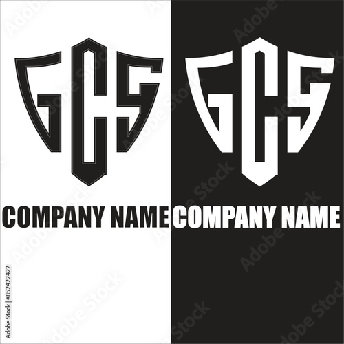 Illustration of company logo black version and white version suitable for a new company. Flat design, flat vector, Logo design