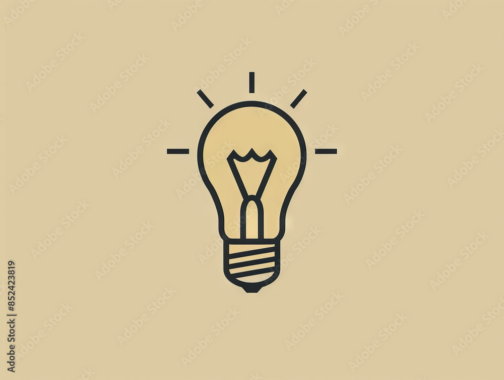 A light bulb icon on a beige background. A light bulb icon on a beige background.