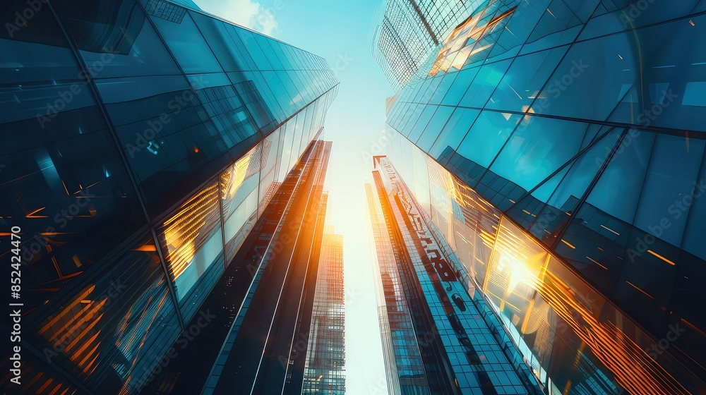Picture of modern skyscrapers of a smart city Picture of modern skyscrapers of a smart city