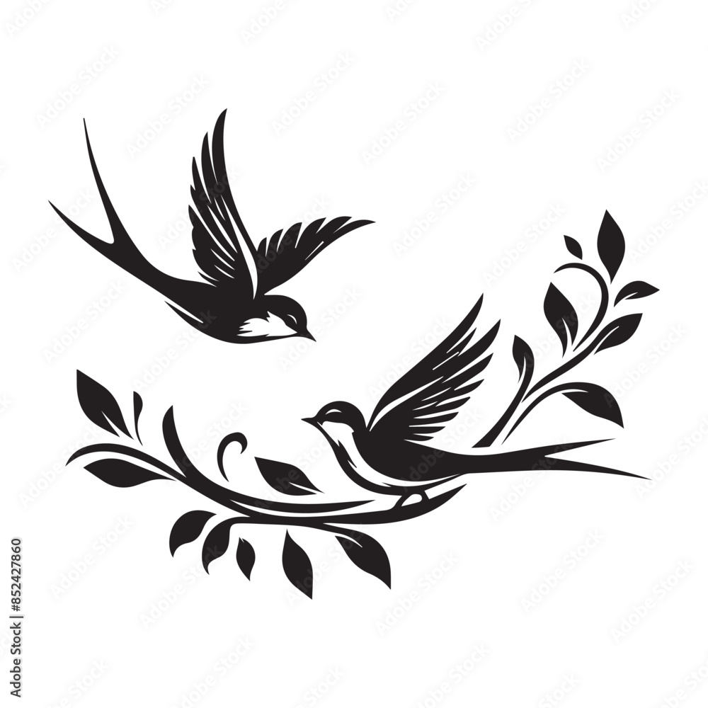 a cute vector silhouette illustration bird a cute vector silhouette illustration bird