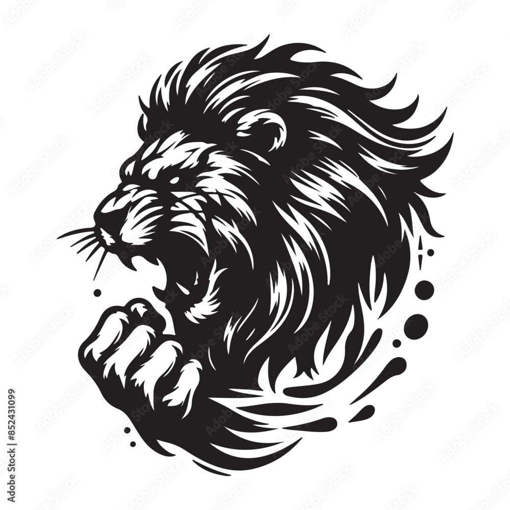 a cute vector silhouette illustration tiger a cute vector silhouette illustration tiger