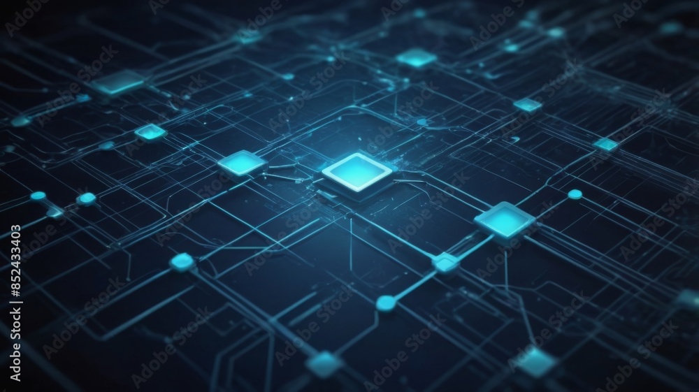 Create an abstract background featuring a network of interconnected digital grids Create an abstract background featuring a network of interconnected digital grids
