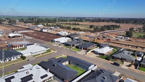 Aerial view of Silverwoods estate and Lake Mulwala photo