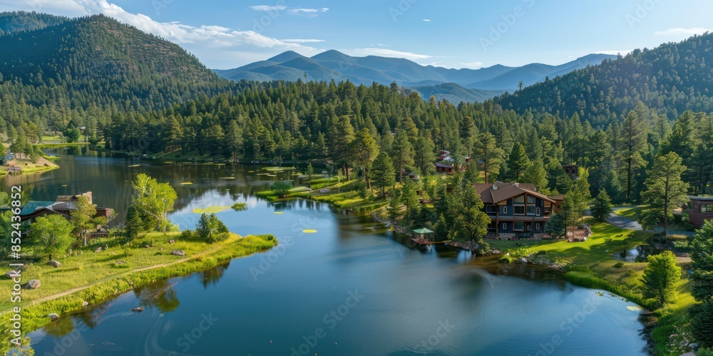 Fototapeta premium beautiful lakes and mountains during the day