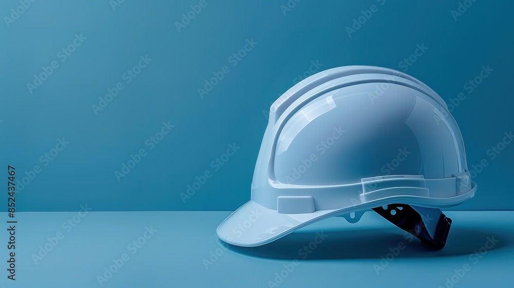 Safety helmet on a blueprint layout minimalist Safety helmet on a blueprint layout minimalist