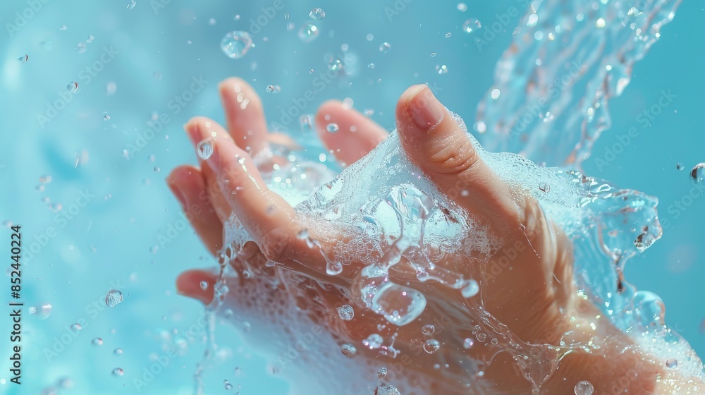 Fototapeta premium Water Splashing on Hands