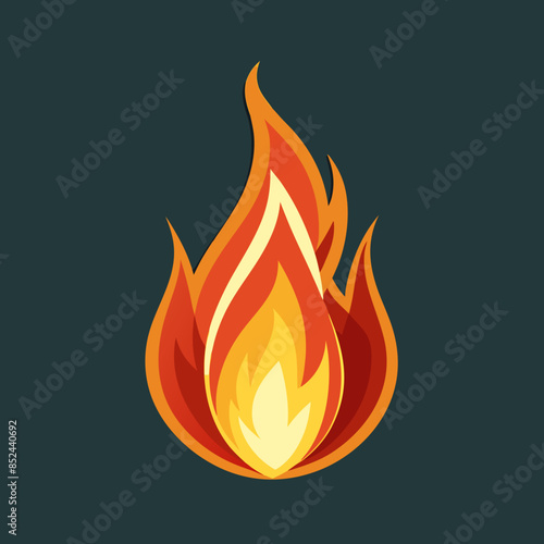 illustration of a fire