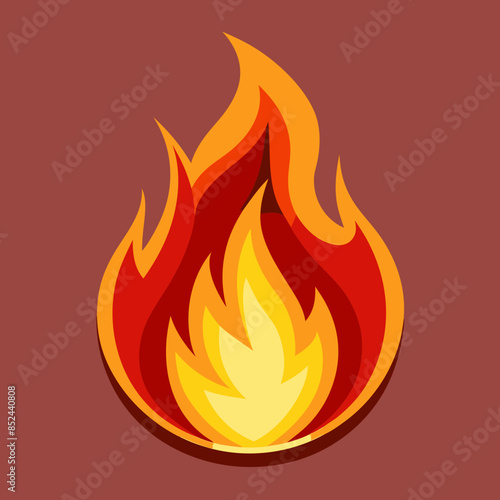 illustration of a fire