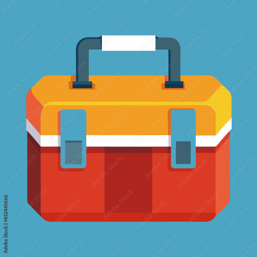 red toolbox isolated on white red toolbox isolated on white
