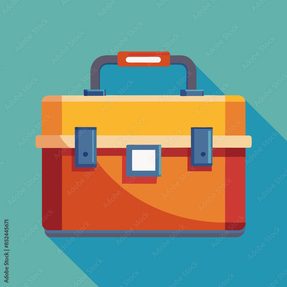 red toolbox isolated on white red toolbox isolated on white