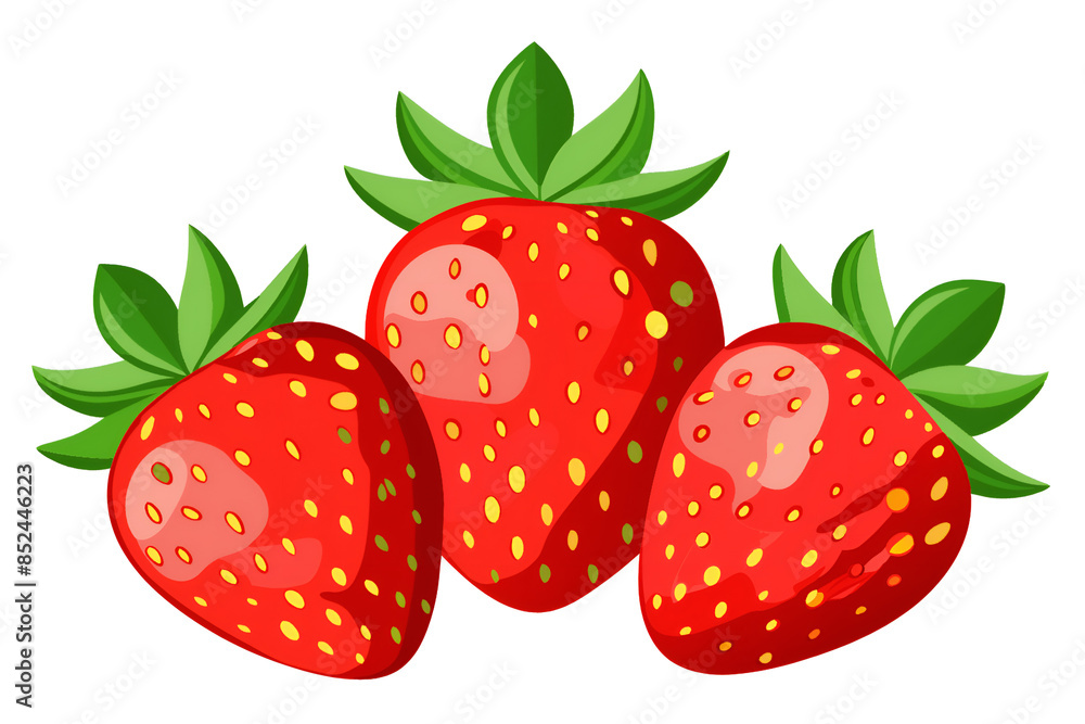 strawberries in a cartoon style. vector illustration. strawberries in a cartoon style. vector illustration.
