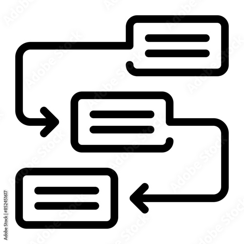 workflow line icon