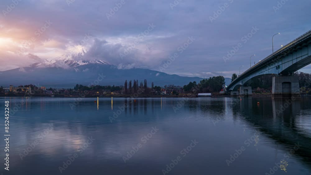 Morning scenery of Kawaguchiko lake and Mount Fuji, Japan. Morning scenery of Kawaguchiko lake and Mount Fuji, Japan.