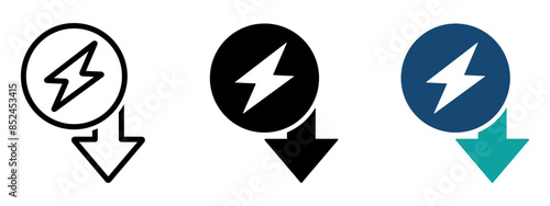 Energy reduction vector icon designs