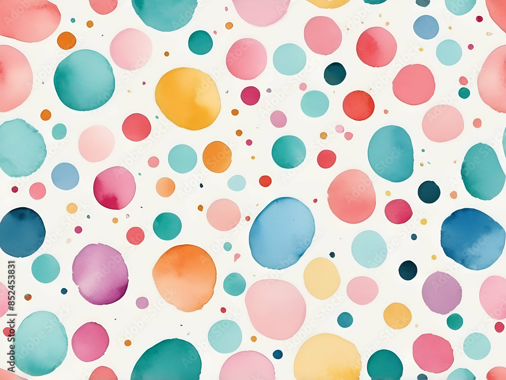 abstract childish Watercolor irregular dotted background. Hand painted party pattern abstract childish Watercolor irregular dotted background. Hand painted party pattern
