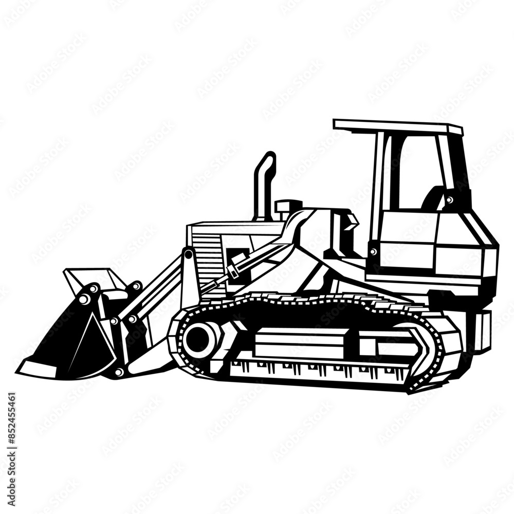 Naklejka premium Bulldozer