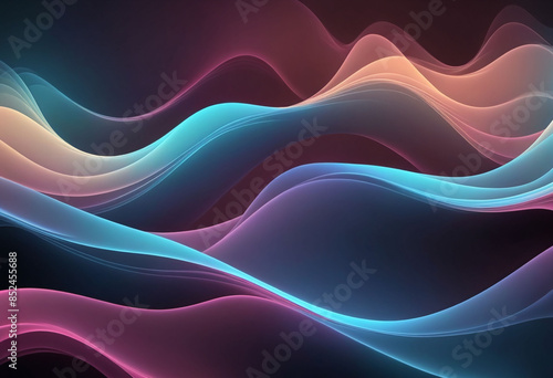 Abstract flowing smooth fractal waves background