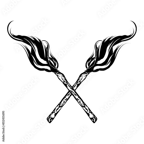Burning Stick Logo