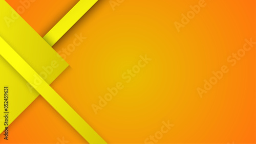 Abstract dynamic shapes background with yellow and orange theme color design template photo